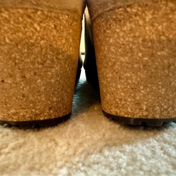 New Nude suede open toe wedge slides size 36 (ladies US size 6) - Picture 9 of 12